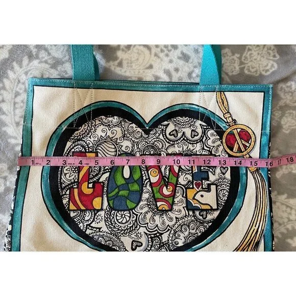 NEW BOHEMIAN BRIGHTON TOTE SUMMER OF LOVE HEARTS - Picture 14 of 16